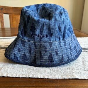 Ivy Park Denim Monogram Bucket Hat